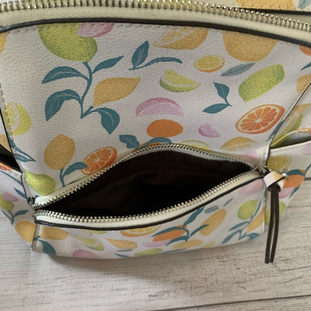 Vibrant Citrus Pattern Women's Faux Leather Backpack from Parfois (Euro brand) - Picture 7 of 11